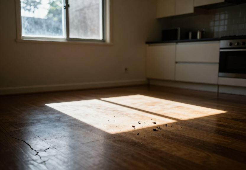 Termite damage in an Emerton home before treatment